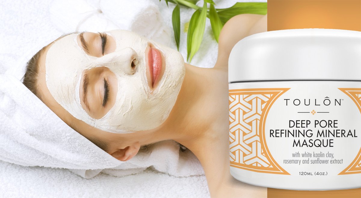 TOULON Kaolin Clay Mask for Face with White Kaolin Mineral Clay. Soft Pure Healing Mask with Minerals to Reduce Wrinkles and Blackheads & Detox Skin