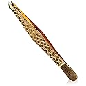 Revlon Gold Series Slant and Point Tip Tweezer, Titanium Coated for Maximum Durability
