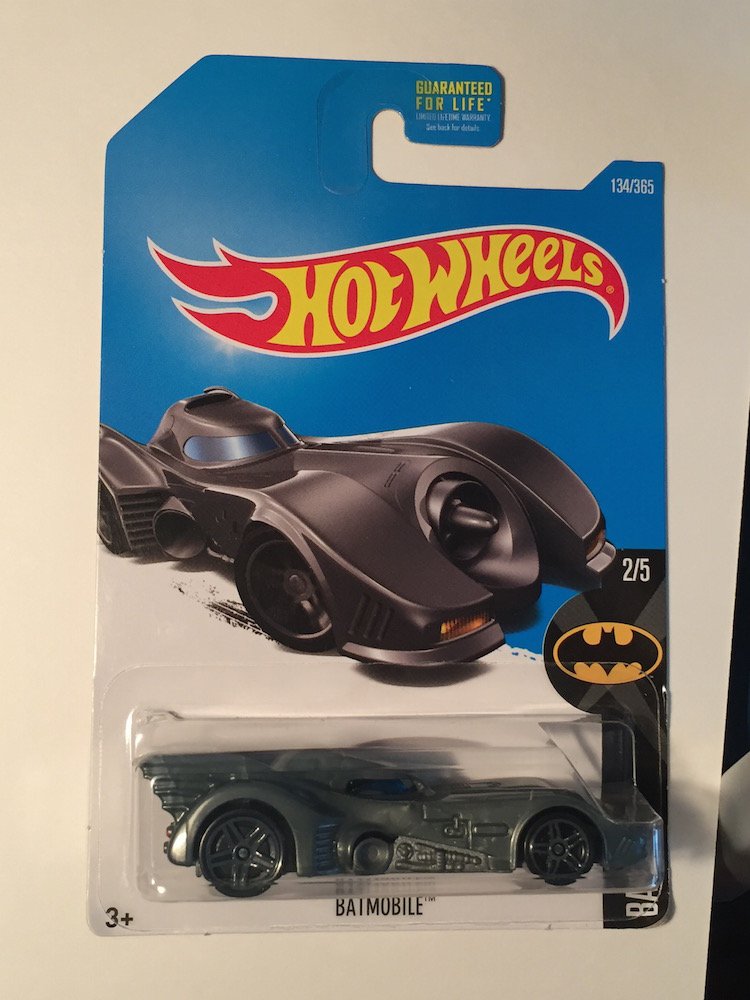 Hot Wheels 2017 Batman Batmobile (1989 Movie) 134/365, Gray