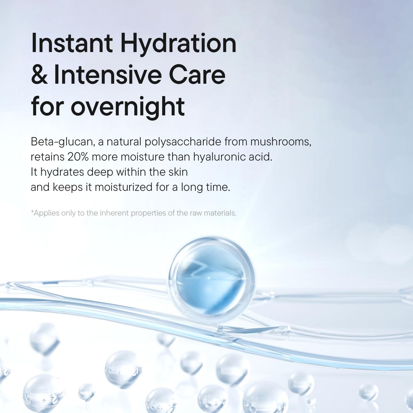 IUNIK Beta-Glucan Power Deep Moisture Serum - Intense Hydration Vegan Korean Serum with Mushroom Yeast Extract - For Dry, Mature, Sensitive Skin, Fine