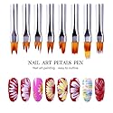 8 Pcs Premium Nail Brush Pens with Wooden Handle - UV Gel Art Gradient & Flower Design Tools for Professional Manicure, Perfect Valentine’s Gift