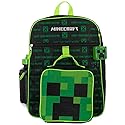 BIOWORLD Boys Minecraft Creeper Youth 5 Piece Backpack Set Green One Size