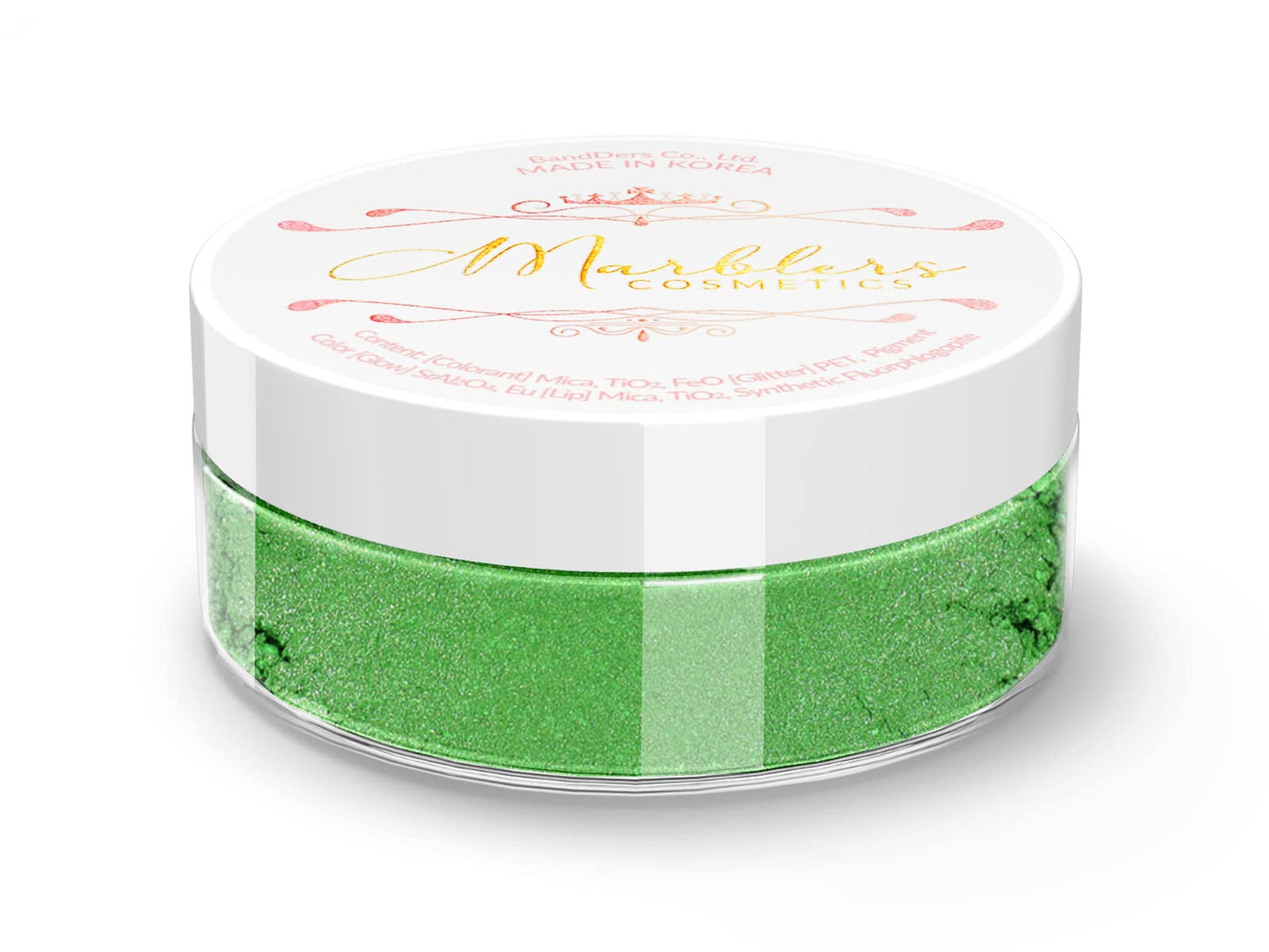 MARBLERS Fine Natural Mica Powder [Grass Green] 0.11oz (3g) | Highly Pigmented | Non-Toxic, Vegan, Cruelty-Free | Eyeshadow, Body Butter, Nail Polish