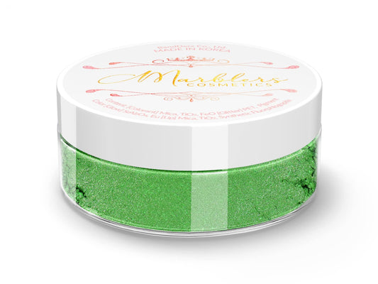 MARBLERS Fine Natural Mica Powder [Grass Green] 0.11oz (3g) | Highly Pigmented | Non-Toxic, Vegan, Cruelty-Free | Eyeshadow, Body Butter, Nail Polish