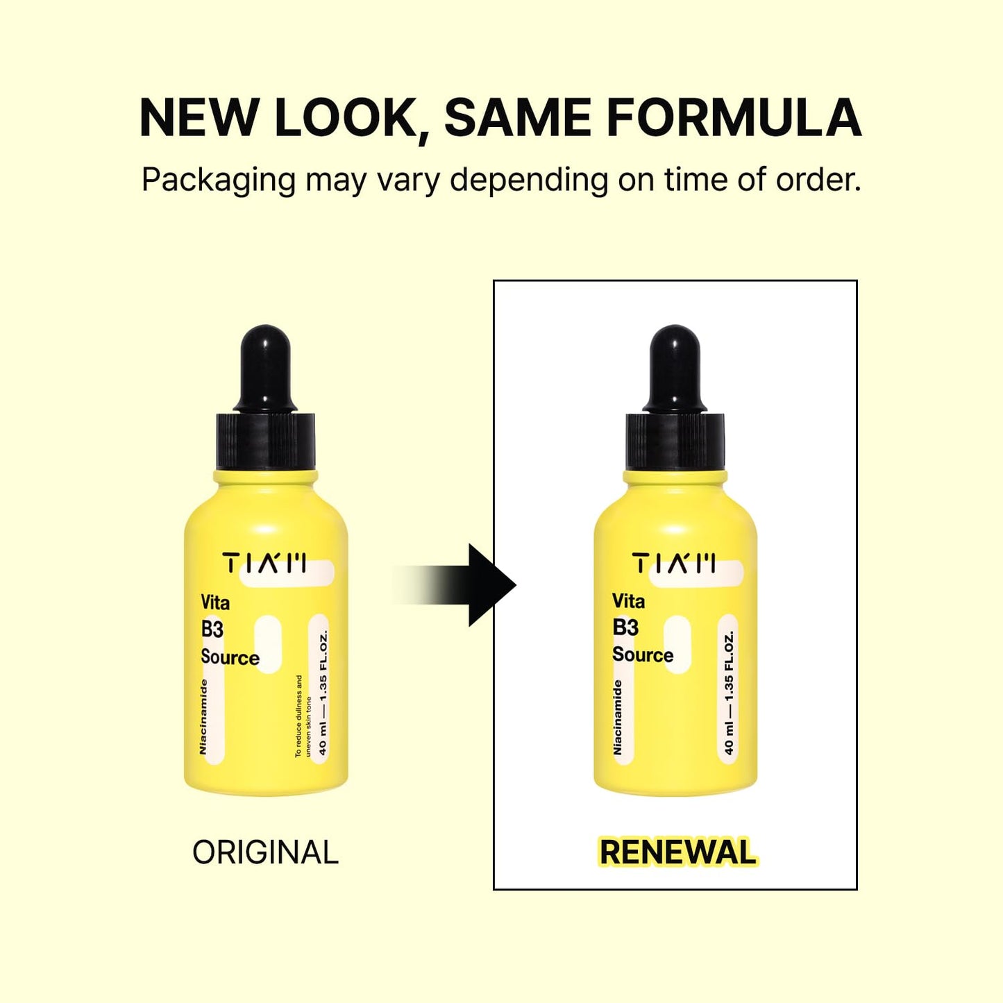 TIA'M Vita B3 Source, 1.35 fl oz, 10% Niacinamide Glow Serum with 2% Arbutin for Radiant & Balanced Skin, Vegan Korean Skin Care