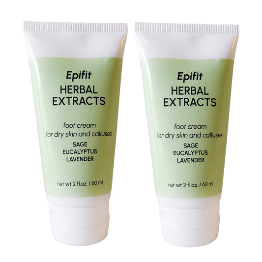 Epifit Aromatherapy Foot Cream with Lavender, Eucalyptus, Sage & Seaweed - Pack of 2 of 2 fl oz (60 ml) - 10 Natural Botanical Extracts for Dry Skin Beauty and Personal Care Epifit