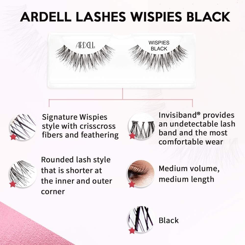 Ardell Fashion Lashes Pair - Wispies, (Pack of 4)