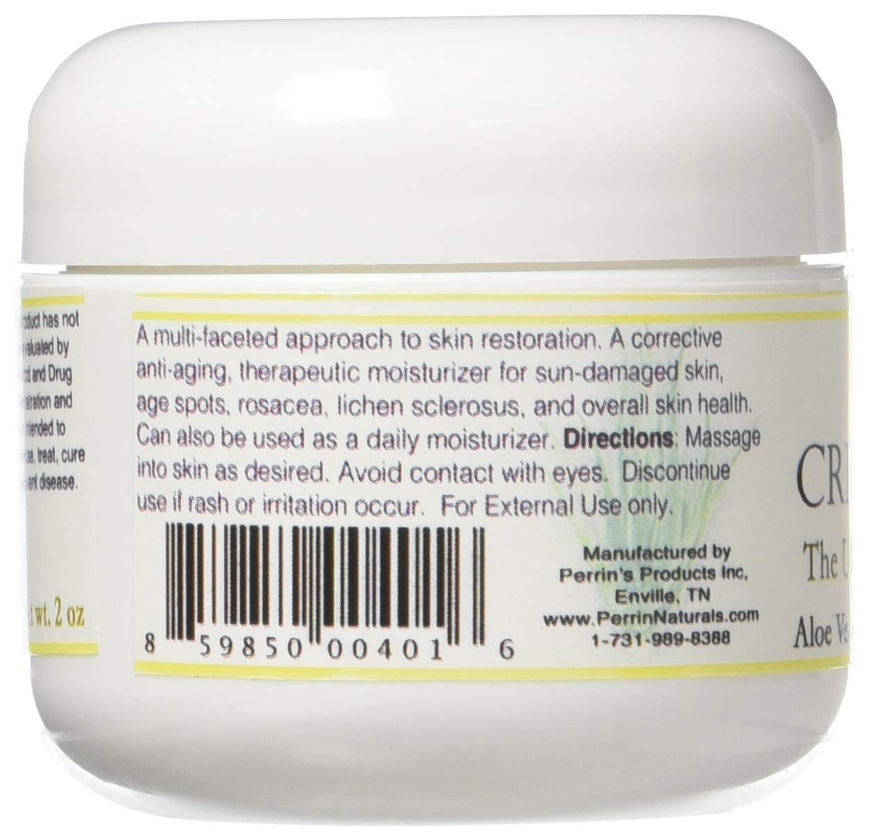 Creme Complete- All Natural, Restorative & Anti-Aging skin care. A Corrective Moisturizer for Sun Damage, Lichen Sclerosus, Rosacea, Eczema