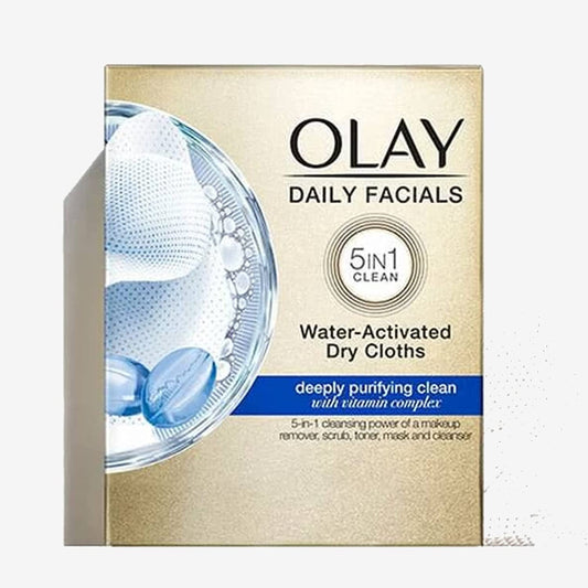Olay Daily Deeply Clean 4-in-1 Water Activated Cleansing Face Cloths 33ct (Pack of 12)