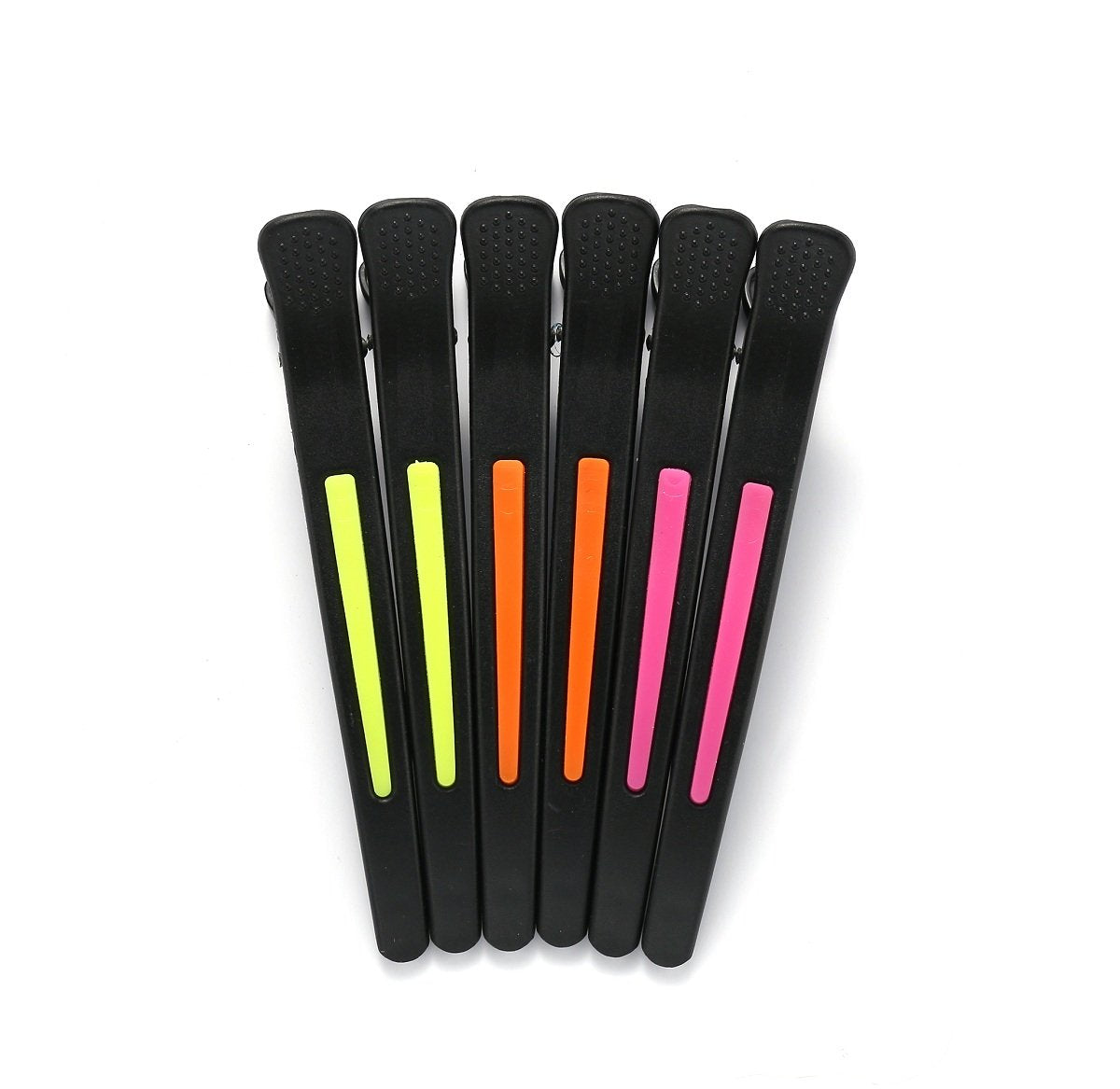 6Pcs/set Pinup Plastic Duck Bill Hair Clips for Sectioning Hair - Professional Non Slip Silicone band Clips Salon DIY Accessories Hairpins Hairgrip