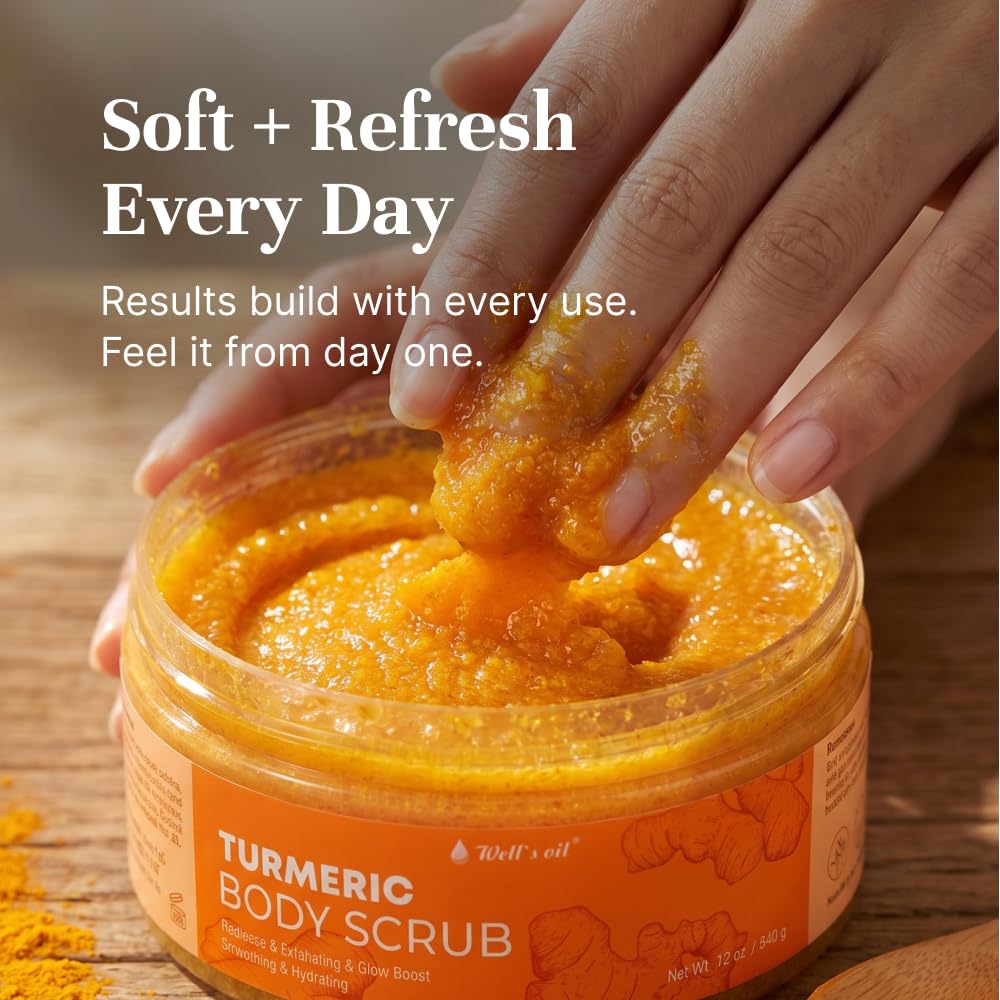 Well's Oil Turmeric Foam Cleanser with Brush | Gentle Foaming Face Wash | Daily Cleanser for All Skin Types | 3.4 fl oz