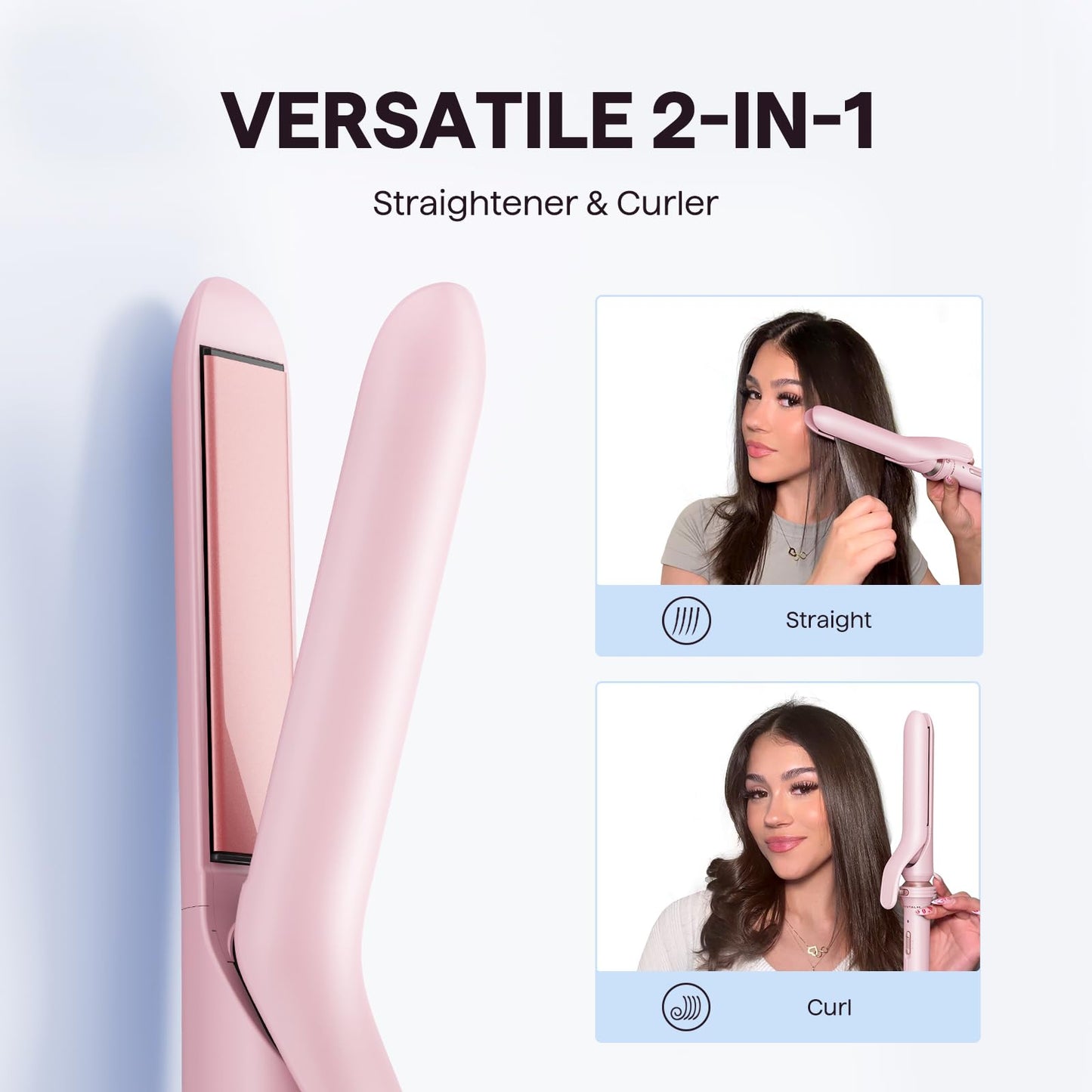 Wavytalk 5 in 1 Interchangeable Ceramic Curling Iron Set with Thermal Brush, 0.5"-1.5" Barrels, Instant Heat Up, Dual Voltage Beauty and Personal Care wavytalk