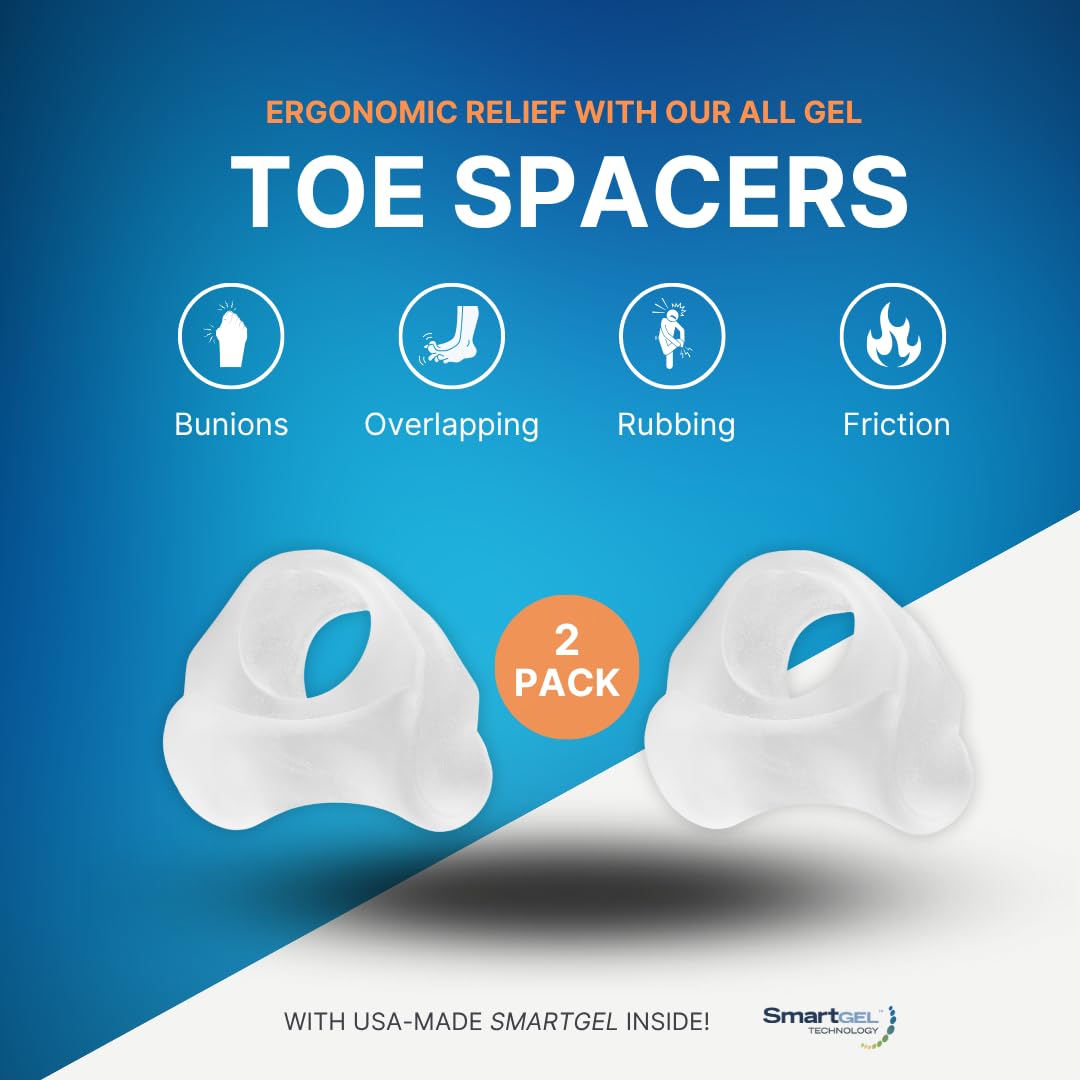 NatraCure 2 Gel Toe Spreaders, Separators & Spacers (Pair w/Toe Loop) 1032-M CAT (Size: Large) Beauty & Personal Care NatraCure