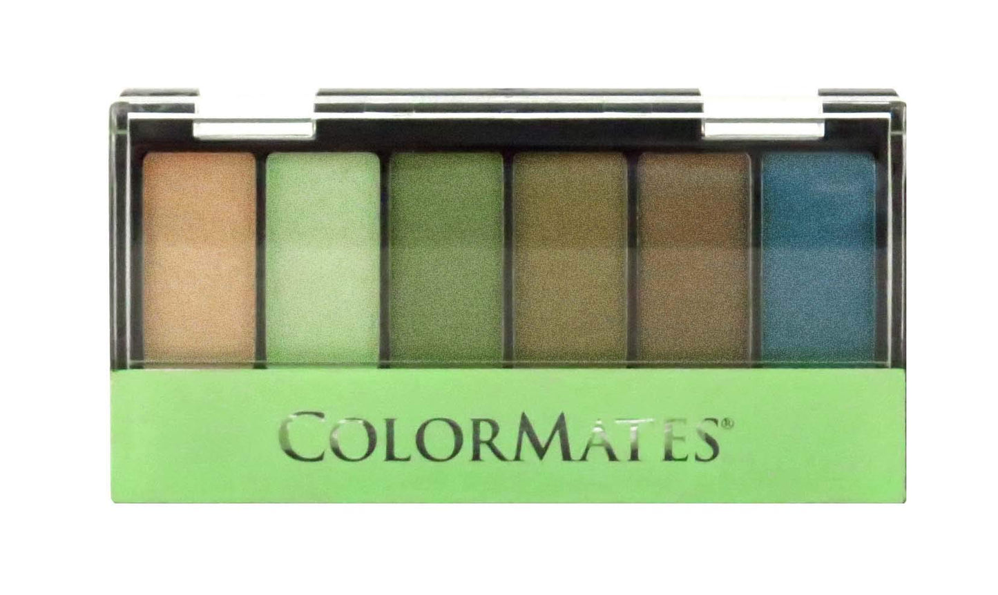 COLORMATES Mineral Eyeshadow 6 Shades Palette (Green Rainforest)