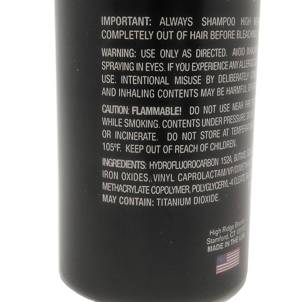 High Beams Color Thickener Temporary Spray-On Hair - Black 2.7 oz (3 pack)