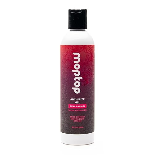 MopTop Salon Anti Frizz Hair Gel - Salon Quality Curl Defining Gel to Enhance Wavy, Curly and Kinky-Coily Hair, Medium Hold, For Frizz Control,