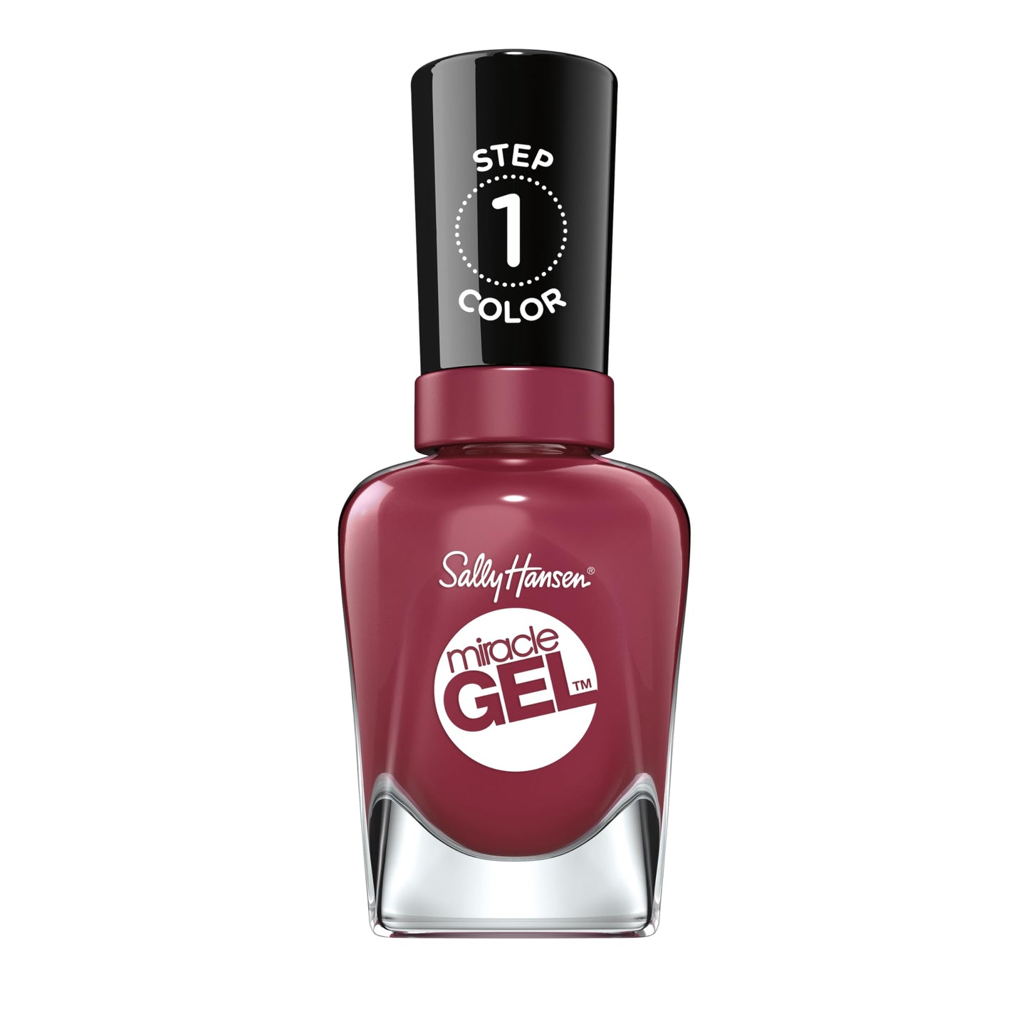 Sally Hansen Miracle Gel Salon Quality Nail Polish | Gel-Like Formula, Two-Step System, No UV Light Needed, Long Lasting | Opaque, Glossy | 496 Beet
