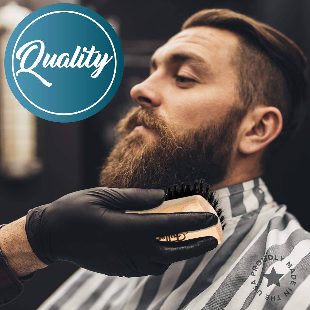 Fuller Brush Beard & Mustache Brush - Natural Boar Bristles for Gentle Grooming & Styling - Maple Wood Handle - Comfortable Grip - Ideal for All Beard