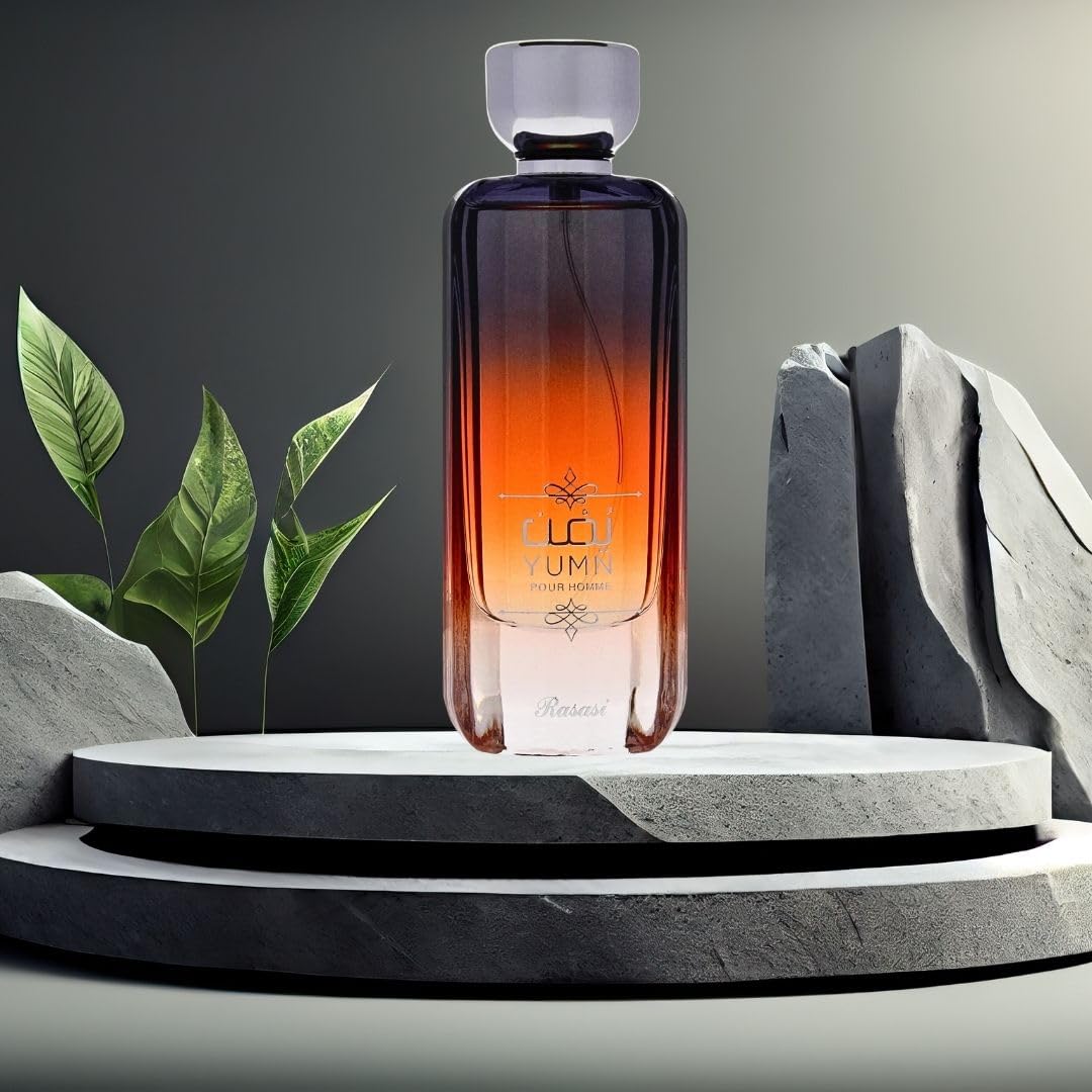 RASASI Yumn Eau De Parfum Spray 100ML (3.38 OZ) Arabian Warm Spicy And Refreshing Men's Perfume, Long Lasting, Luxurious Scent