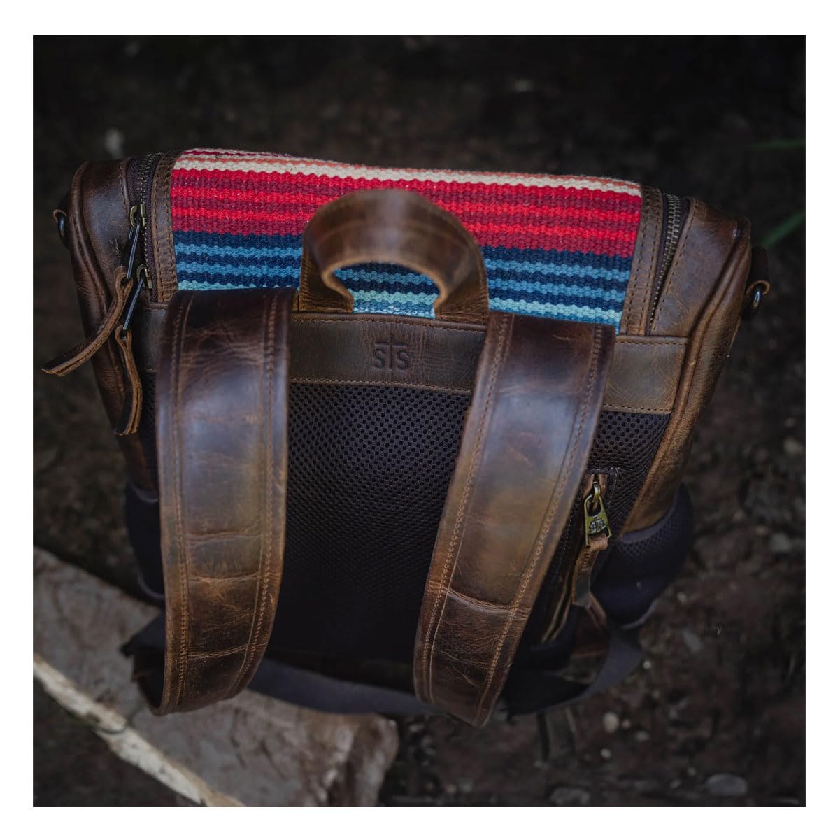 STS Ranchwear Womens Chaynee Mountain Laini Multi-Color Leather Backpack OS