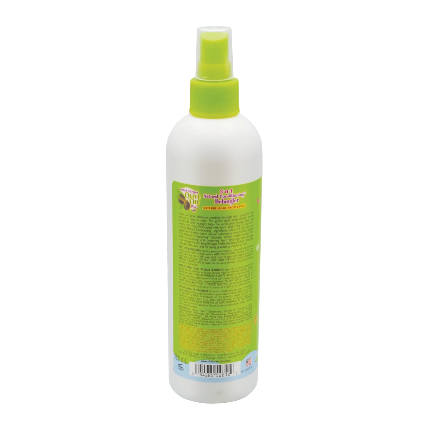 Originals by Africa's Best Kids 2-n-1 Natural Conditioning Detangler, 12oz Bottle, Formulated with Extra Virgin Olive Oil, For Natural, Texturized, or