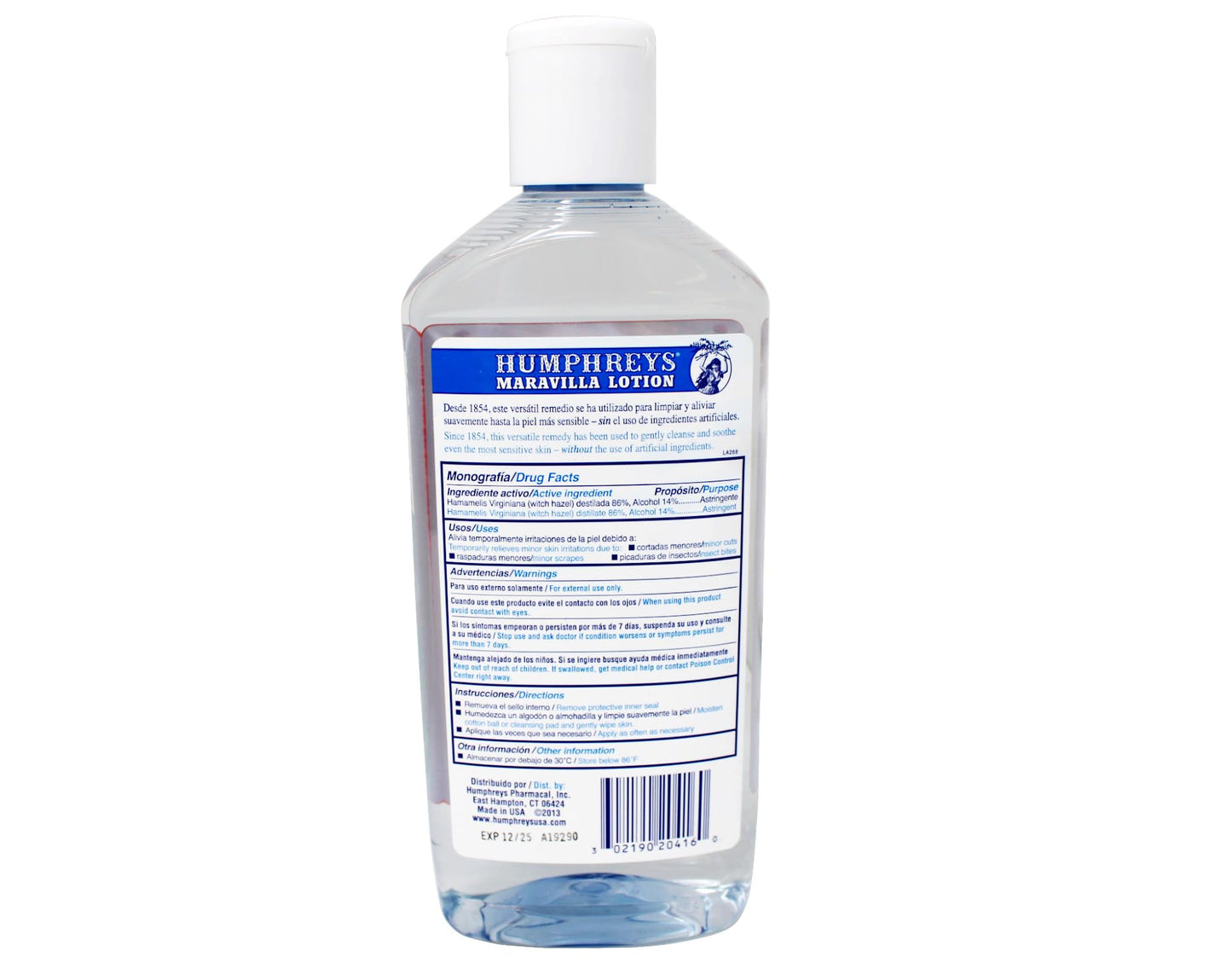Humphreys Witch Hazel, Astringent and Calming Lotion with 100% Natural Witch Hazel, Helps in Remove Dirt, Skin Softener, Anti-inflammatory Properties