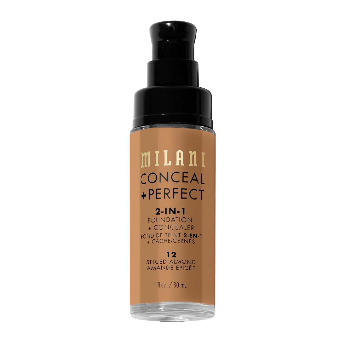 Milani Conceal + Perfect 2-in-1 Foundation + Concealer for a Flawless Complexion, Under Eye Corrector, Cover Redness and Imperfections, Waterproof