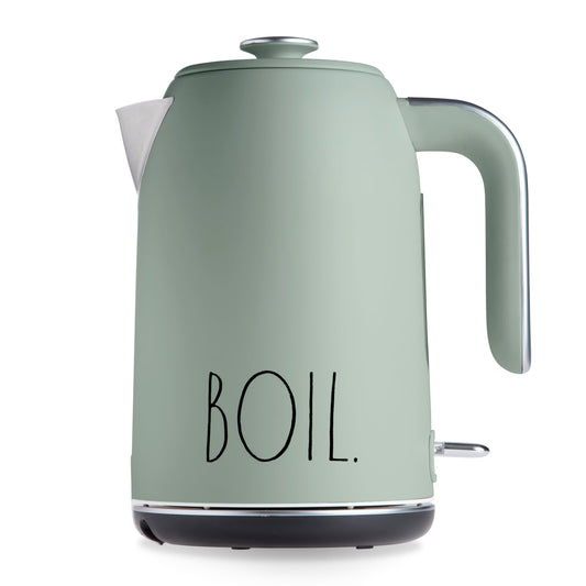 Rae Dunn Electric Hot Water Kettle - Stainless Steel Coffee Maker, Tea Kettle, Swivel Base, With Automatic Shut Off Boil-Dry Protection, Easy Pour…