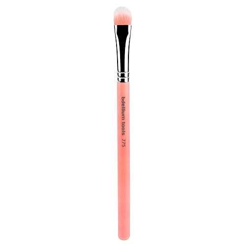 Bdellium Tools Professional Makeup Brush - Pink Bambu Series 775 Duet Fiber Shader - With Soft Synthetic Fibers, For Shading Eyeshadow (Pink, 1pc)