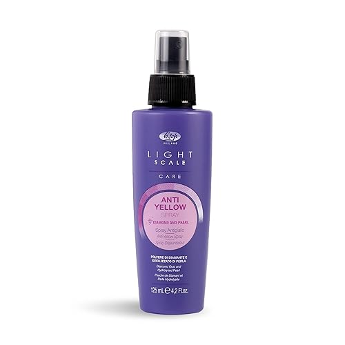Lisap Hair Spray, Light Scale Hair Care Anti Yellow Spray & Heat Protectant Purple Toner for Blondes, Toning Blonde, White, Silver Hair & Highlights