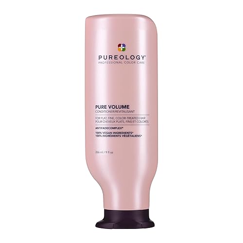Pureology Pure Volume Conditioner - Enhances Volume and Movement, Lightweight Shampoo for Fine, Flat, Color Treated Hair, 9 Fl Oz