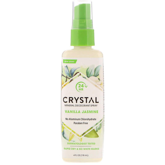 Crystal Deodorant Spray 4 Ounce Vanilla & Jasmine Beauty and Personal Care Crystal Essence
