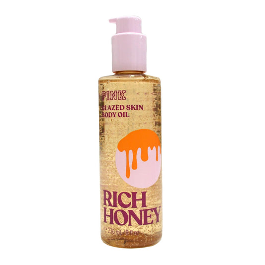 Victoria's Secret Pink Glazed Skin Body Oil 8 Fl Oz (Rich Honey)