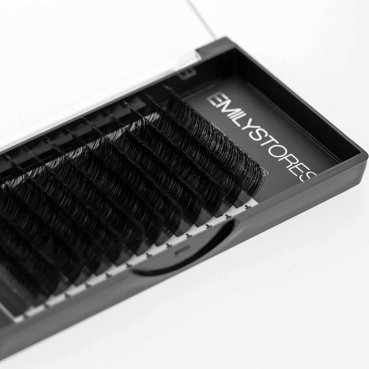 EMILYSTORES Eyelash Extensions 0.25mm Thickness C Curl 12mm Length For Lash Extensions Volume Individual Semi-Dull Black Eyelashes(0.25,C,12mm)