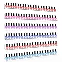 Sezanrpt 24 Inches Acrylic Nail Polish Rack for Wall, Clear Nail Polish Organizer Wall Mounted for 150 Bottles, 6 Pack