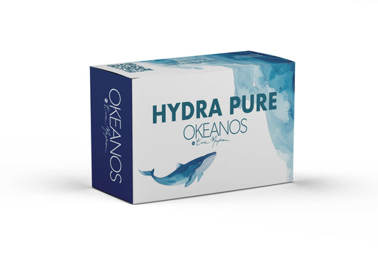 OKEANOS Hydra Pure Restore Ritual Box, Professional Deep Reconstruction Hair Care Set with Shampoo, Mask, Repair Elixir and Bi-Phase Conditioner