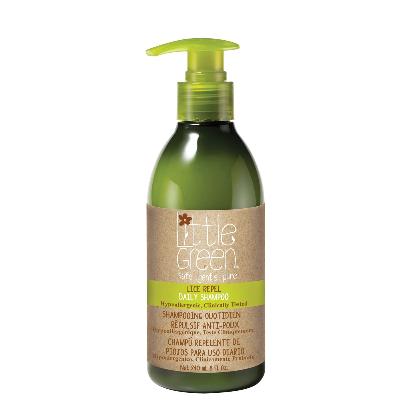 Little Green Kids Lice Repel System, Includes Lice Shampoo for Kids, Spray Hair Detangler, Styling Hair Gel, Contains Tea Tree Oil
