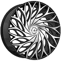 Azara AZA-525 20x8.5 5x108 5x114.3 +35 Cb 74.1 Gloss Black & Machined