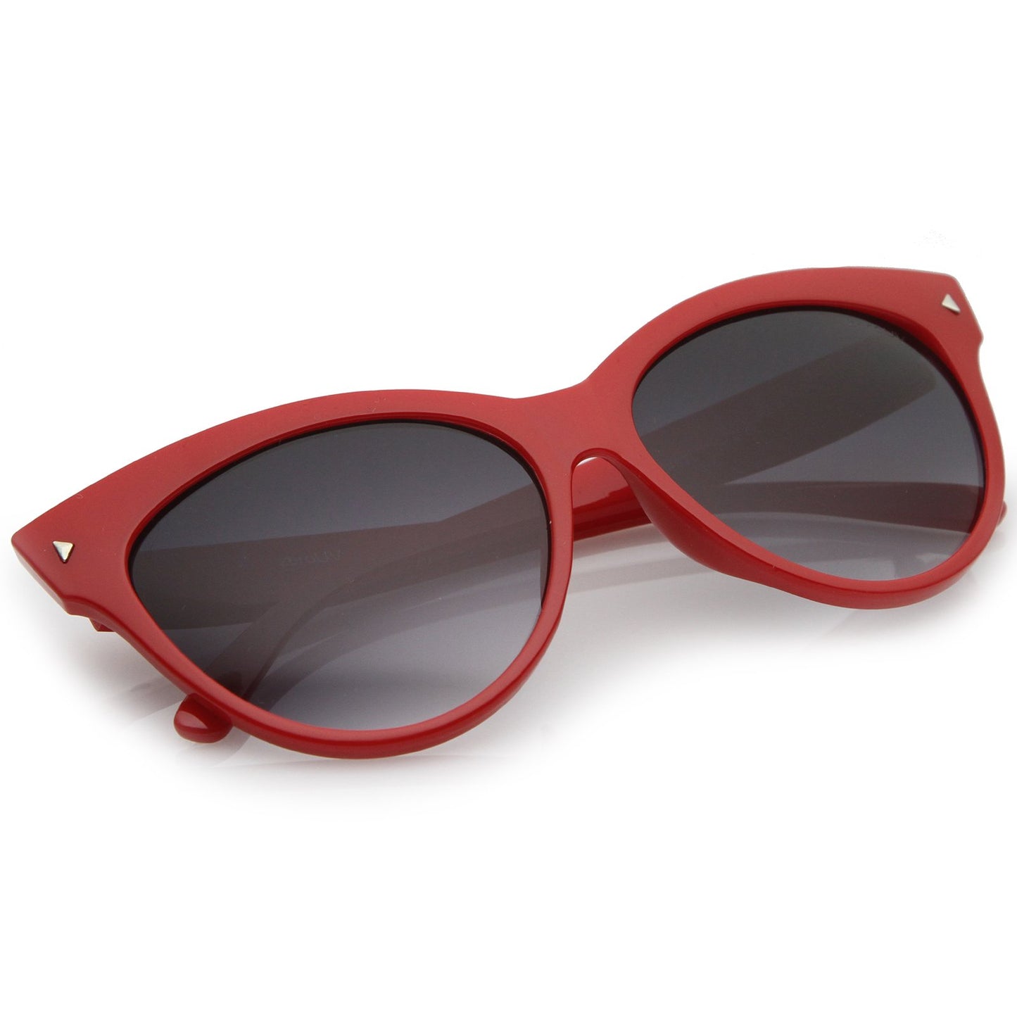 zeroUV - Oversize Vintage Mod Womens Fashion Cat Eye Sunglasses 59mm (Red)