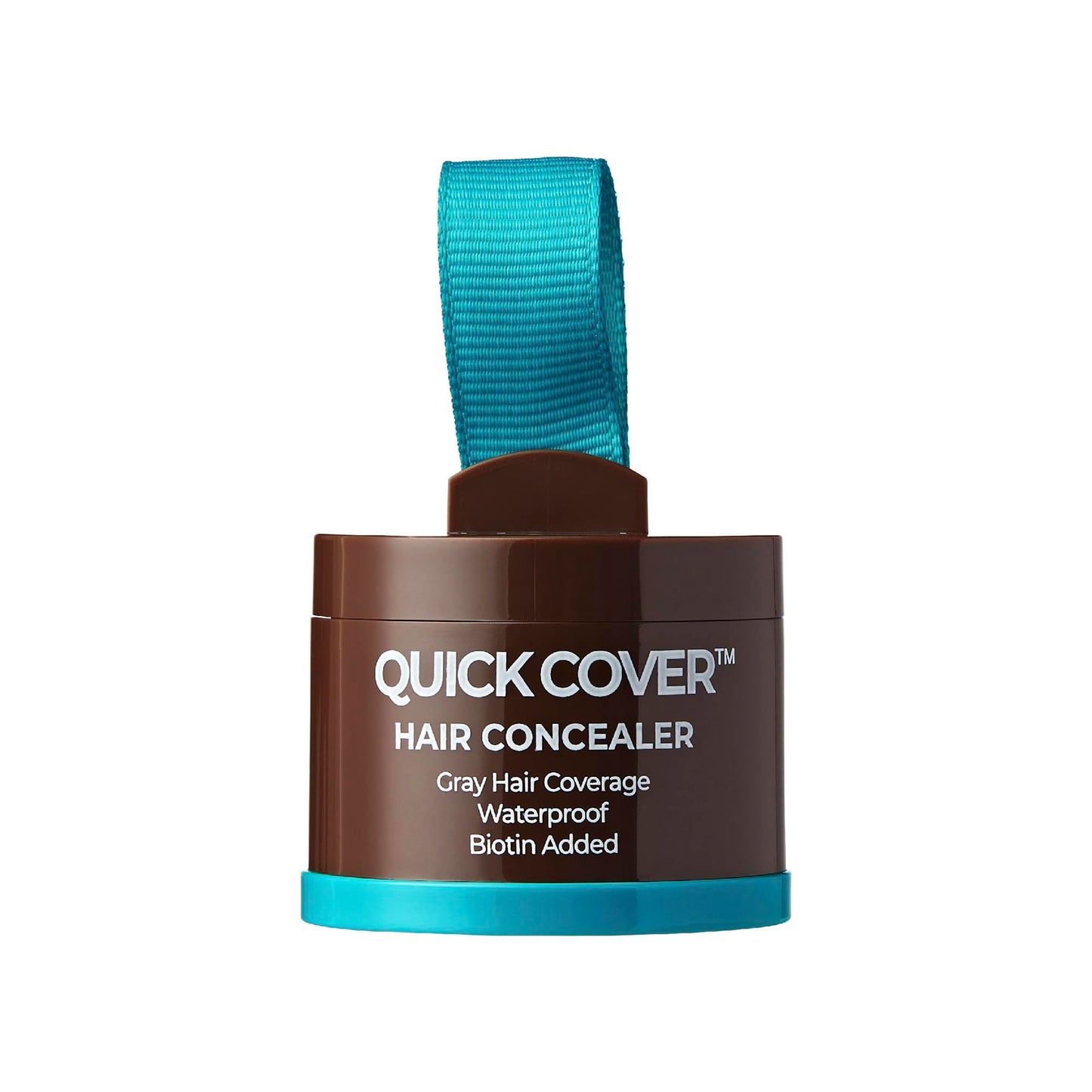 Red by Kiss Quick Cover Hair Concealer, Temporary Root Touch-Up, Precision Gray Coverage, Lightweight & Waterproof, Biotin Infused (Dark Brown)