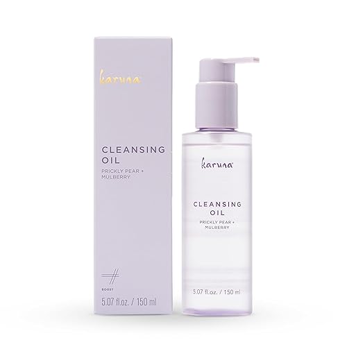 Karuna - Cleansing Oil with Prickly Pear for Clean Skin - Cleanses Without Clogging Pores, Oil Based Cleanser, Travel Size Makeup Remover - Waterproof