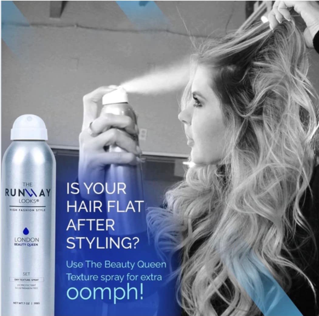 The Runway Looks Beauty Queen Texture Spray, Dry Volumizing Texture Spray For Lift & Definition, Instant Volume And Fullness (7oz)