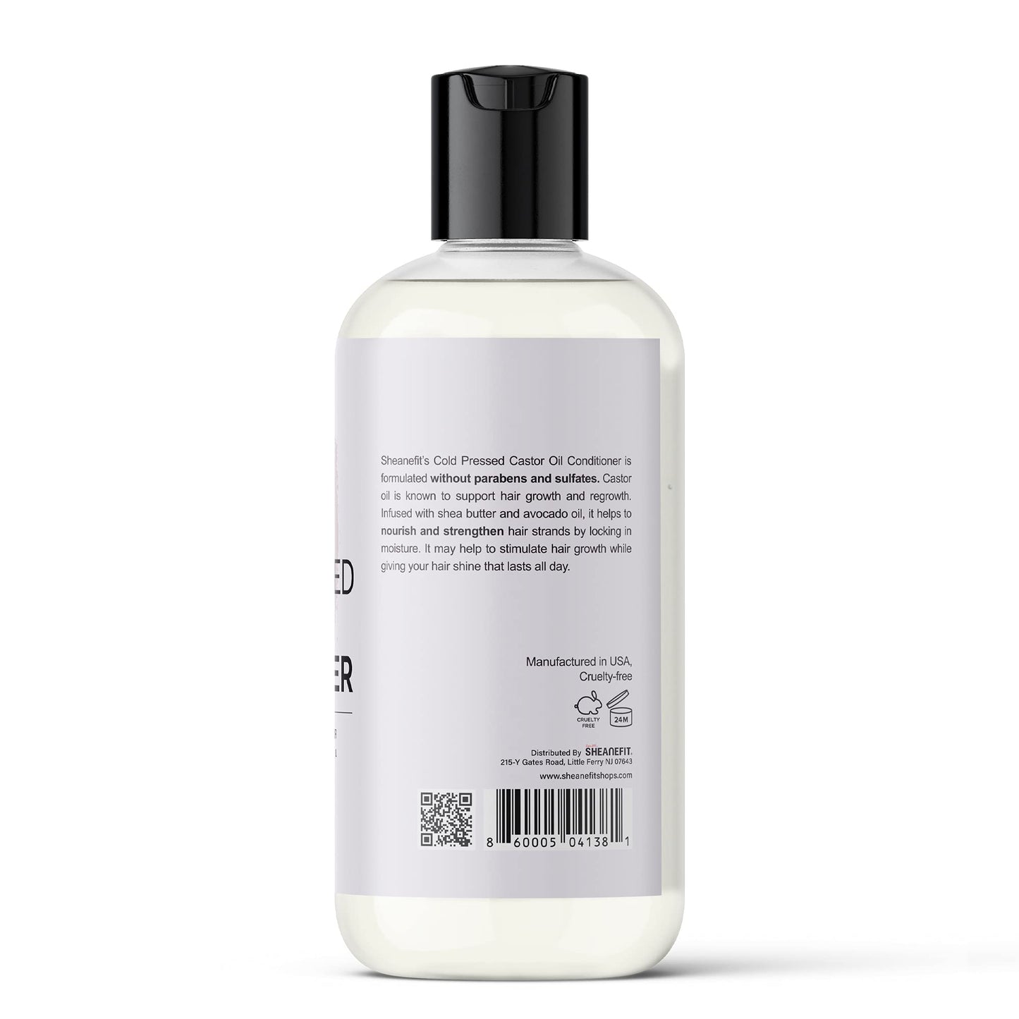 Sheanefit Cold Pressed Castor Oil Daily Shampoo Conditioner 16oz (Castor Oil Conditioner - 16oz)