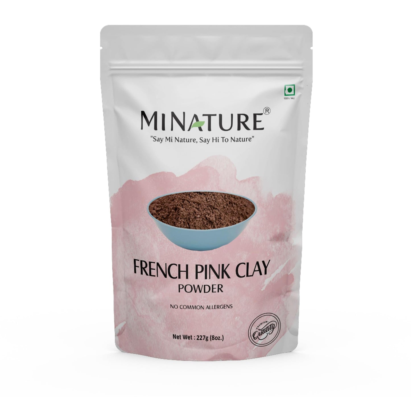 French Pink Clay powder by mi nature | 227g(8 oz) (½ pound) | Montmorillonite Pink-Clay | French Rose Clay | Face mask | natural powder