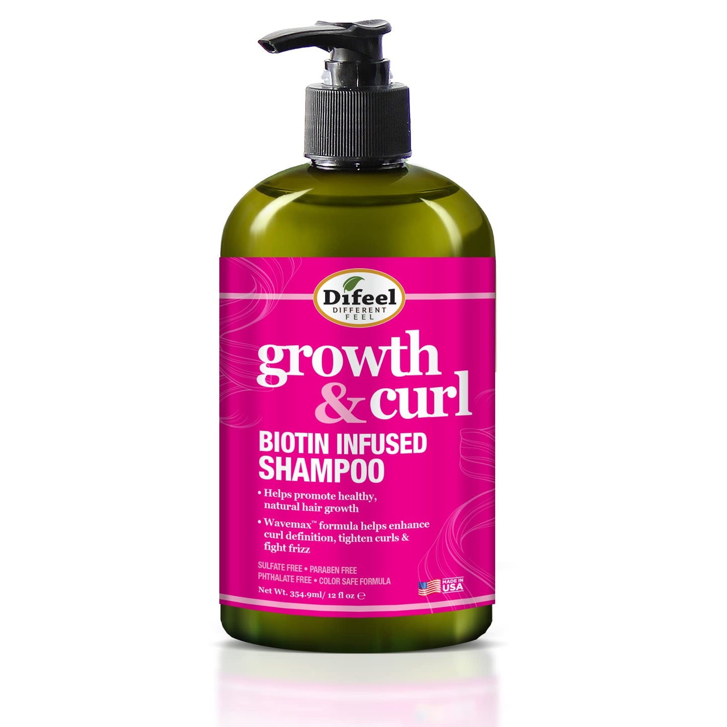 Difeel Biotin Shampoo & Conditioner 24oz Gift Set -Hair Growth & Curl Defining and for Curly - Paraben , Sulfate Free, Phthalate - Unisex