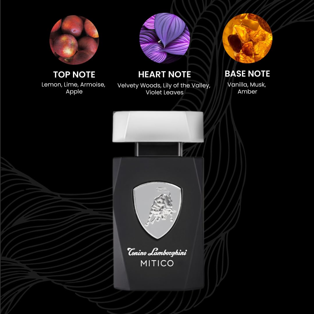 Torino Lamborghini Eau de Toilette Spray, Mitico, 4.2 Ounce