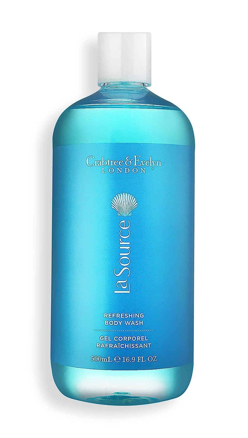 Crabtree & Evelyn La Source Refreshing Body Wash and Hydrating Body Lotion with Pump (16.9 oz/each)
