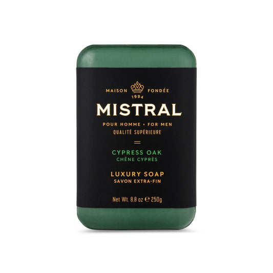 Mistral Cypress Oak Luxury Bar Soap for Men | Men’s Natural Soap Bar | Paraben, Phthalates Free | Moisturizing & Triple-Milled Natural Soap for Men Beauty & Personal Care Mistral