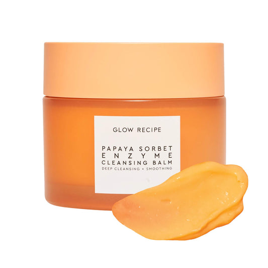 Glow Recipe Papaya Enzyme Cleansing Balm 3.38 oz – Makeup Remover & Gentle Exfoliating Face Wash to Melt Makeup, Even Skin Tone & Hydrate