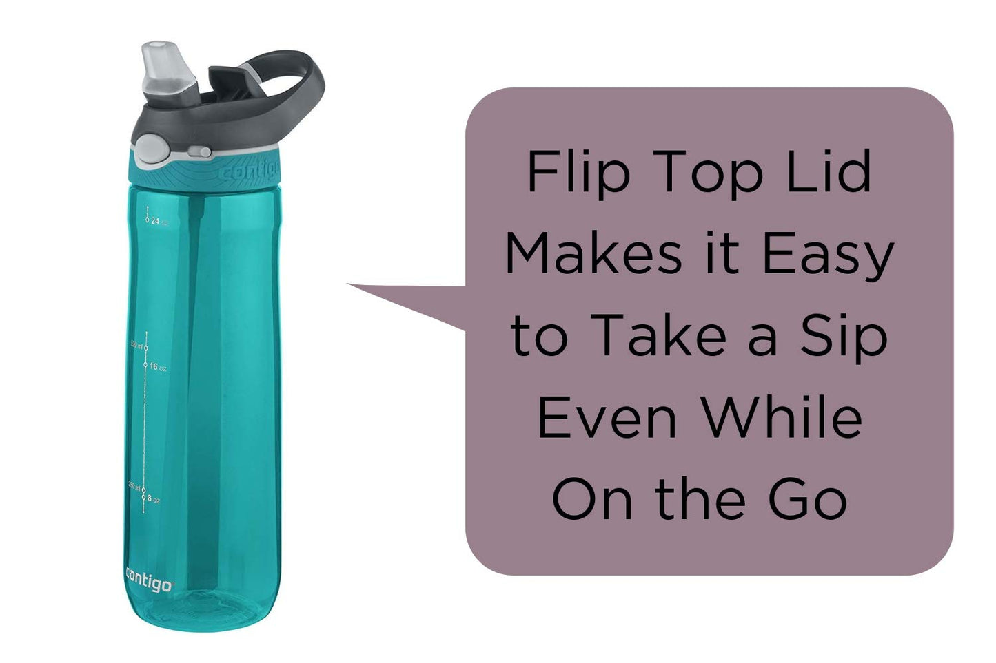 Contigo AUTOSPOUT Ashland Reusable Water Bottle, 24oz, Scuba